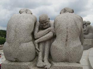 A large sculpture by Gustav Vigelands in the Sculpture Park, Oslo, Norway.
