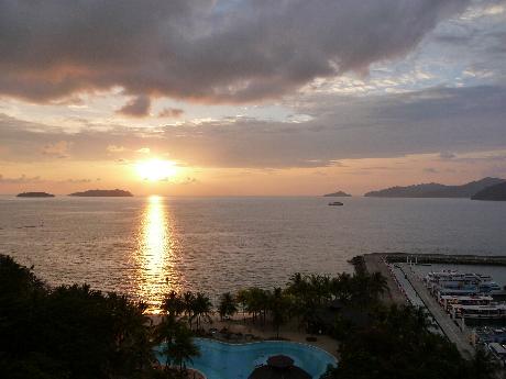 From our balcony looking over the South China Sea.