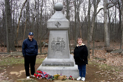 Kathy and Bruce at the Maryland memorial