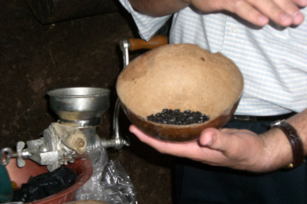 Bowl made from the morrow fruit.