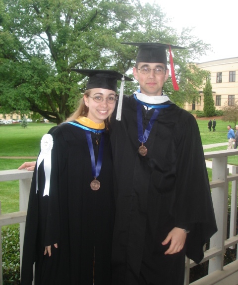 My two oldest at their college graduation; May 2007